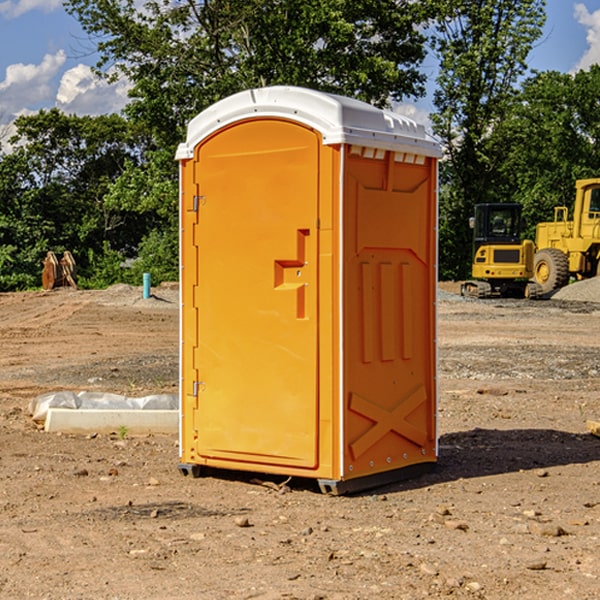 how often are the porta potties cleaned and serviced during a rental period in Seneca